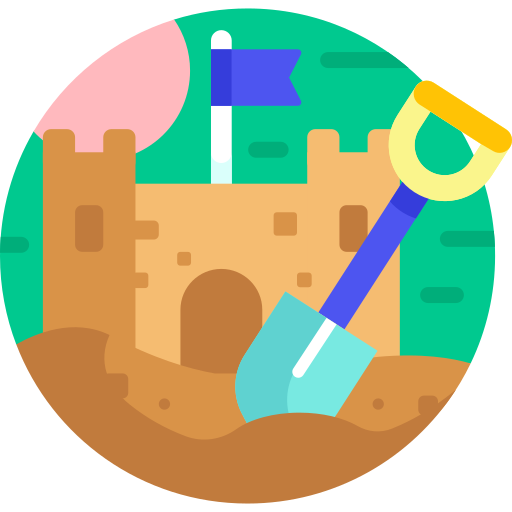 Замок из песка бесплатно иконка