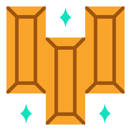 Золотые слитки бесплатно иконка Золотые слитки бесплатно иконка