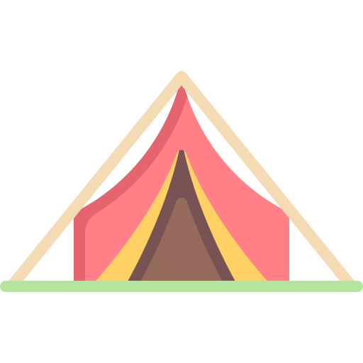 carpa para camping icono gratis