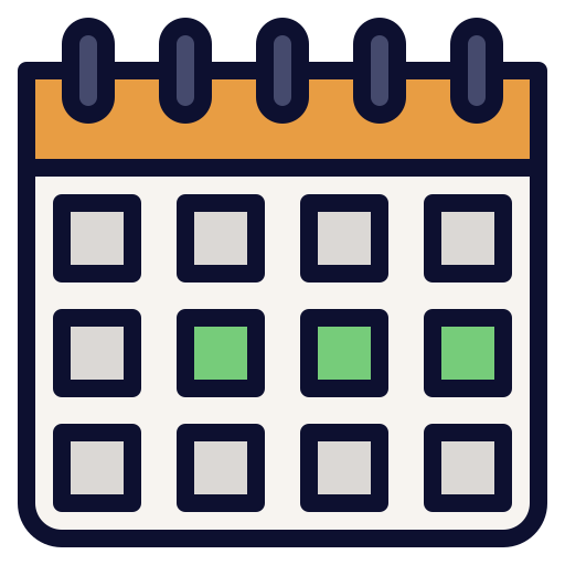 Calendar Becris Lineal color icon