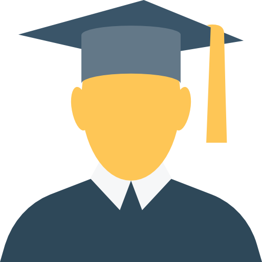 Graduate Flat Color Flat icon