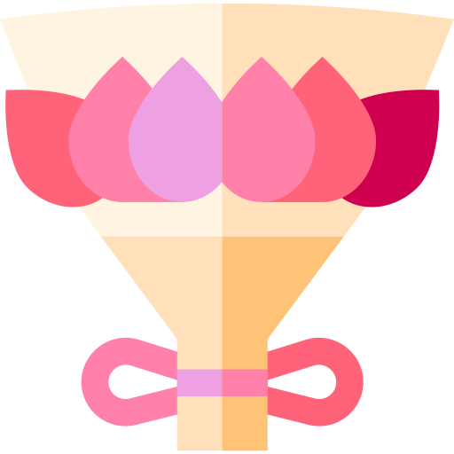 ramo de flores icono gratis