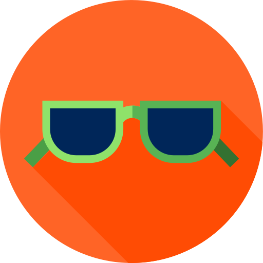 Sunglasses Flat Circular Flat icon