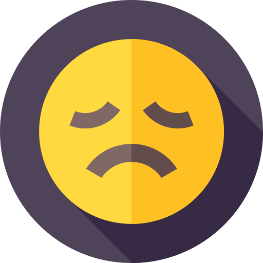 Sad Flat Circular Flat icon