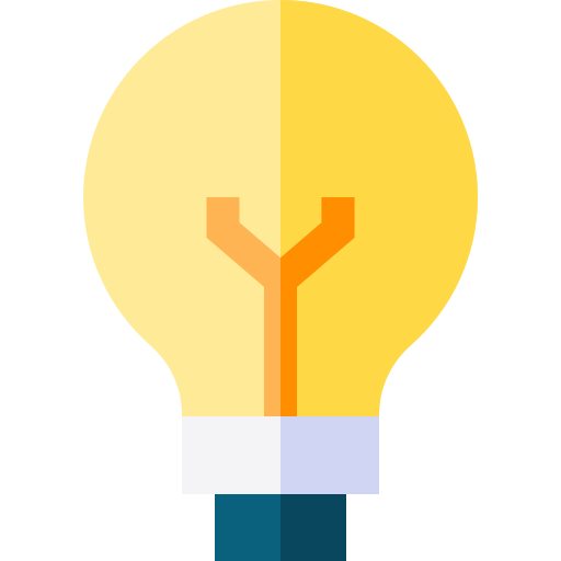 Lightbulb Basic Straight Flat icon