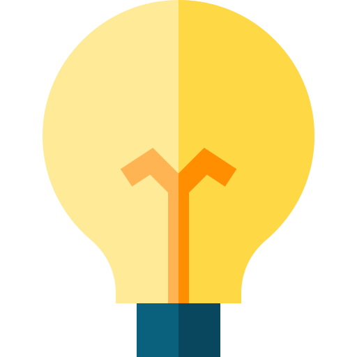 Lightbulb Basic Straight Flat icon