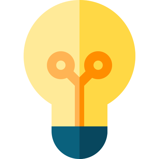 Lightbulb Basic Straight Flat icon