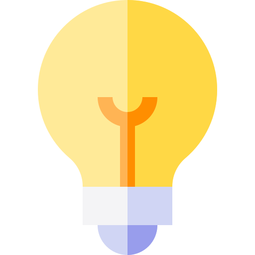 Lightbulb Basic Straight Flat icon