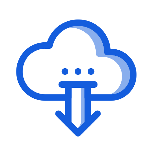 descarga en la nube icono gratis