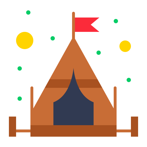 carpa para camping icono gratis