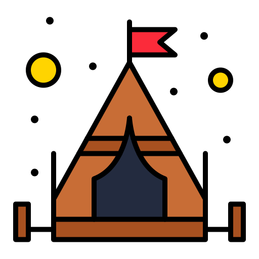 Camping tent free icon