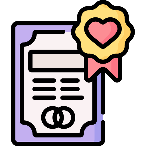 certidão de casamento grátis ícone