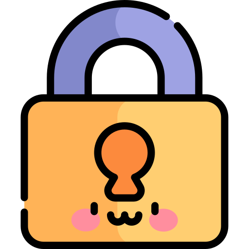 Lock Kawaii Lineal color icon