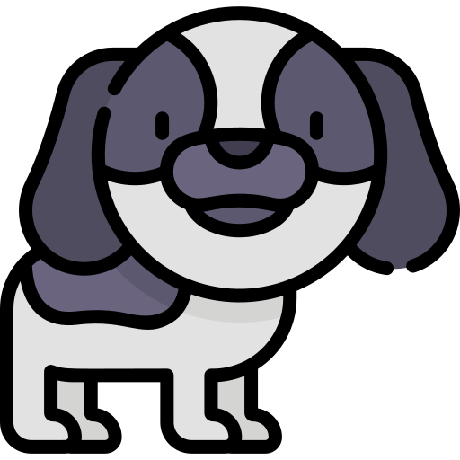 Icono De Perro Kawaii Lineal Color