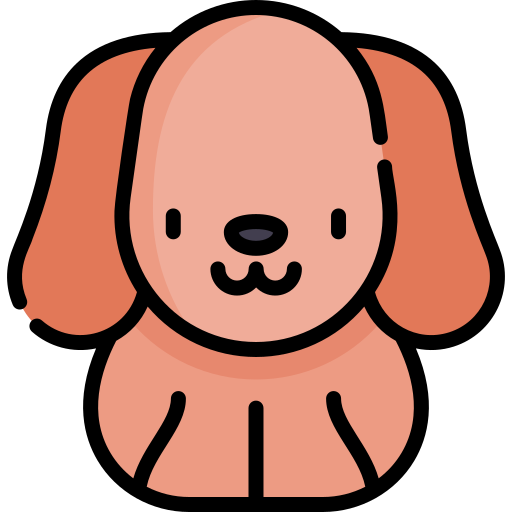 Dog Kawaii Lineal color icon