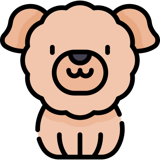 Icono De Perro Kawaii Lineal Color