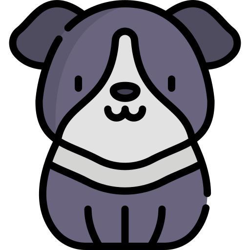 Icono De Perro Kawaii Lineal Color