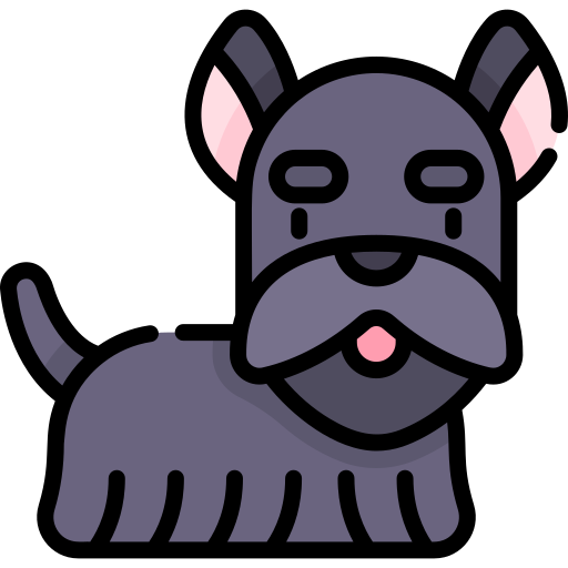 Icono De Perro Kawaii Lineal Color