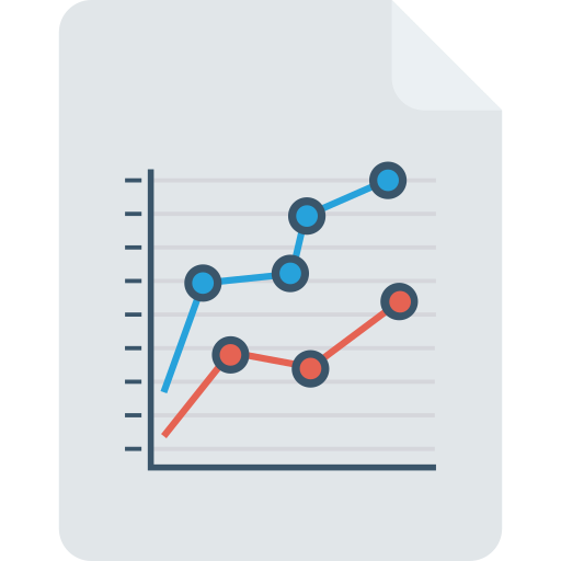 gráfico de líneas icono gratis