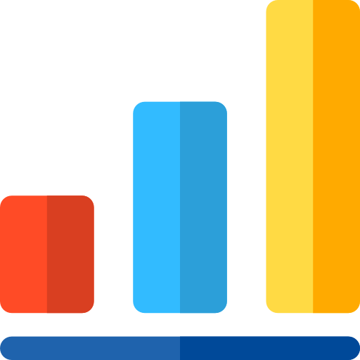 Bar chart Basic Rounded Flat icon