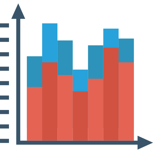 Bar chart Dinosoft Flat icon