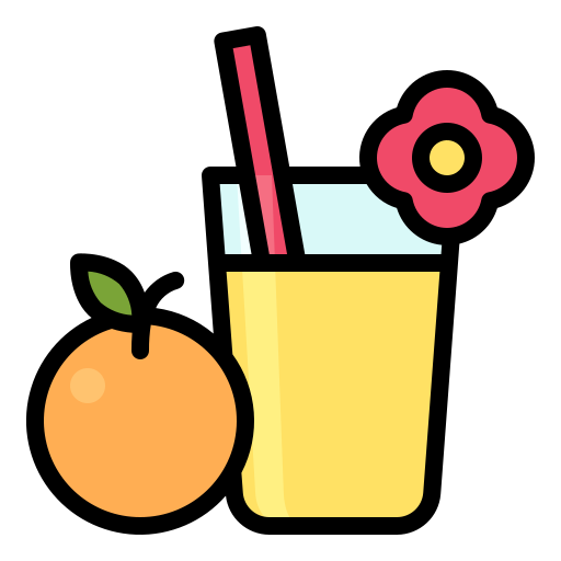 Orange juice free icon