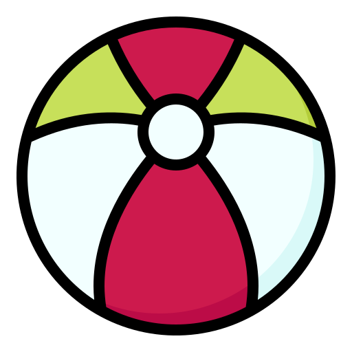 Beach ball Generic Outline Color icon