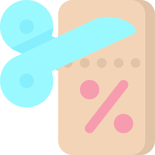 reducción de precios icono gratis