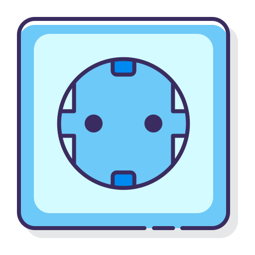 Power Socket Flaticons Lineal Color Icon 5282