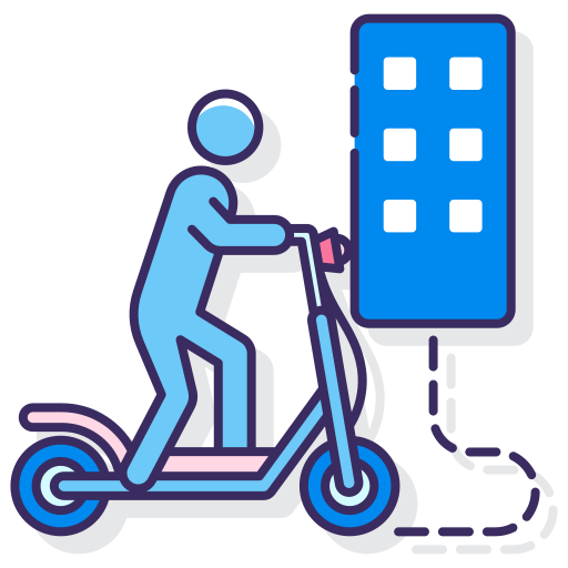 scooter electrico icono gratis