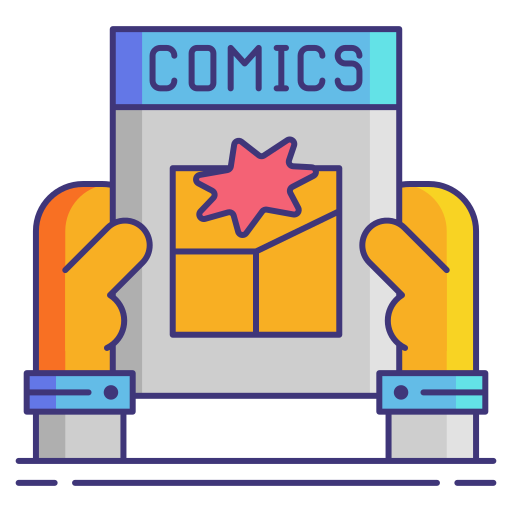 Comic book Flaticons Lineal Color icon