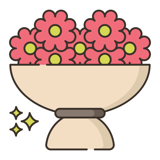 ramo de flores icono gratis