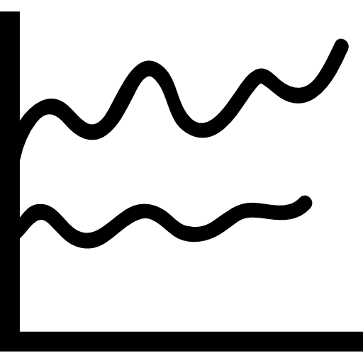 Spline chart - free icon