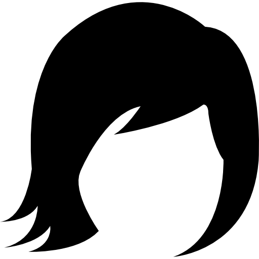 Cabelo curto preto - ícones de formas grátis