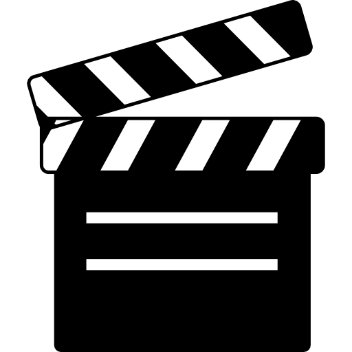 claqueta para numerar escenas en películas. icono gratis