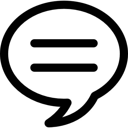 mensagem em um balão de fala grátis ícone
