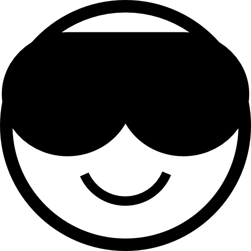 emoticon cara fría sonriendo con gafas de sol oscuras icono gratis