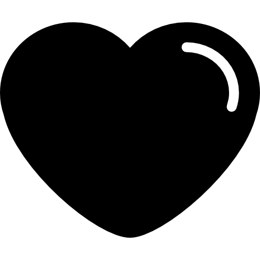 Free Icon | Heart shape rounded edges variant with white details