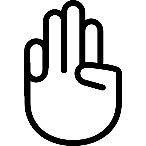 Hunger games hand gesture - free icon