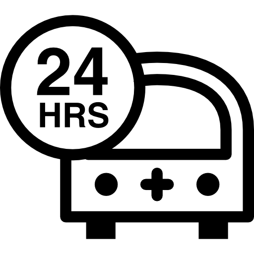 ambulancia de emergencia 24 horas icono gratis