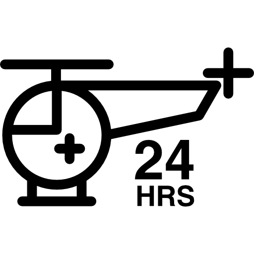 helicóptero las 24 horas del día icono gratis