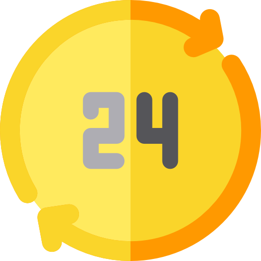 24 heures Icône gratuit 24 heures Icône gratuit