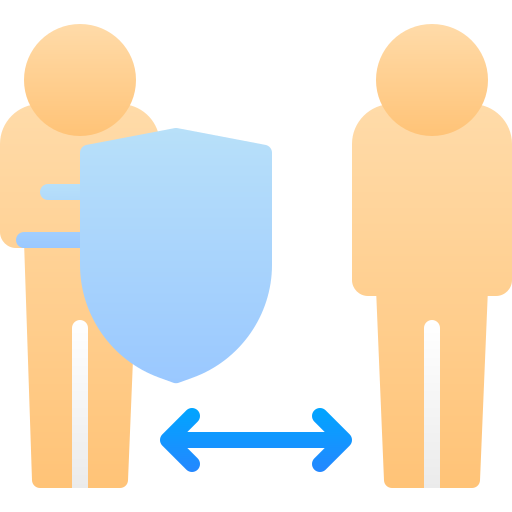 distanciamiento social icono gratis