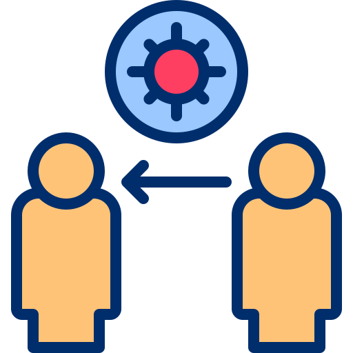 transmisión del virus icono gratis