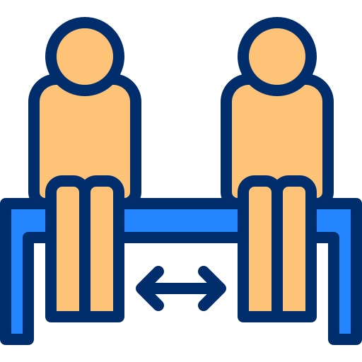 distanciamiento social icono gratis