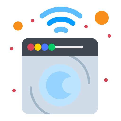 lavadora inteligente icono gratis
