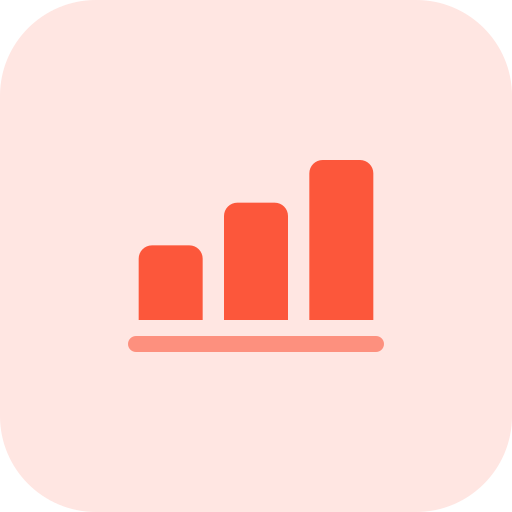 Bar Chart Pixel Perfect Tritone Icon