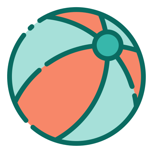 Beach ball Generic Outline Color icon