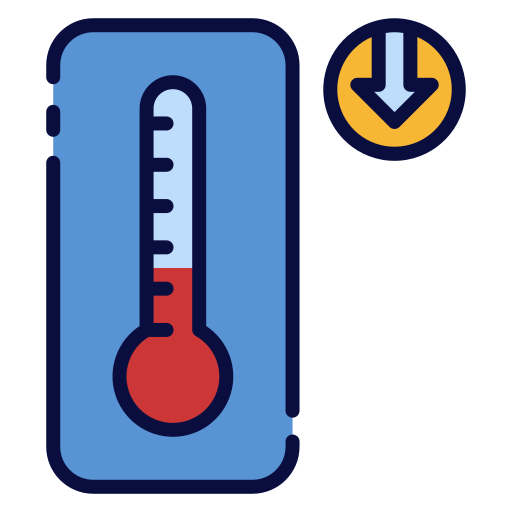 baja temperatura icono gratis