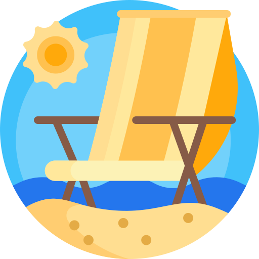 silla de playa icono gratis